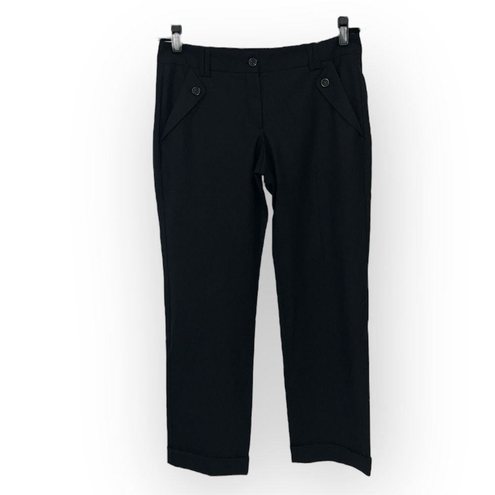 Theory Black Wool Straight Leg trousers size 6